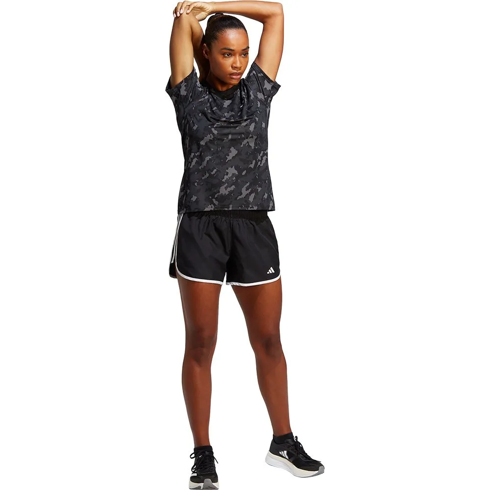 adidas Own The Run Aop T-shirt Med Korta ärmar female, Black