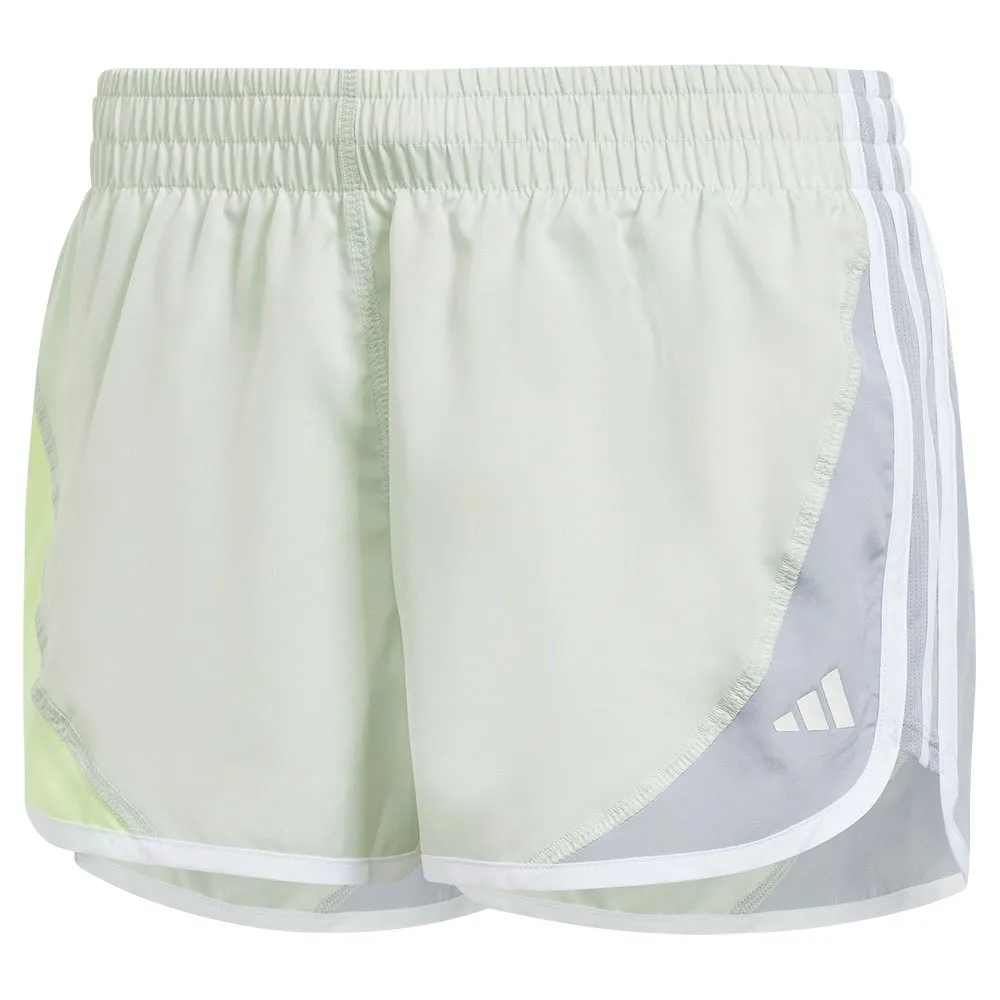 adidas Own The Run Base Cb 3´´ Shorts female, Linen green / green spark / halo silver