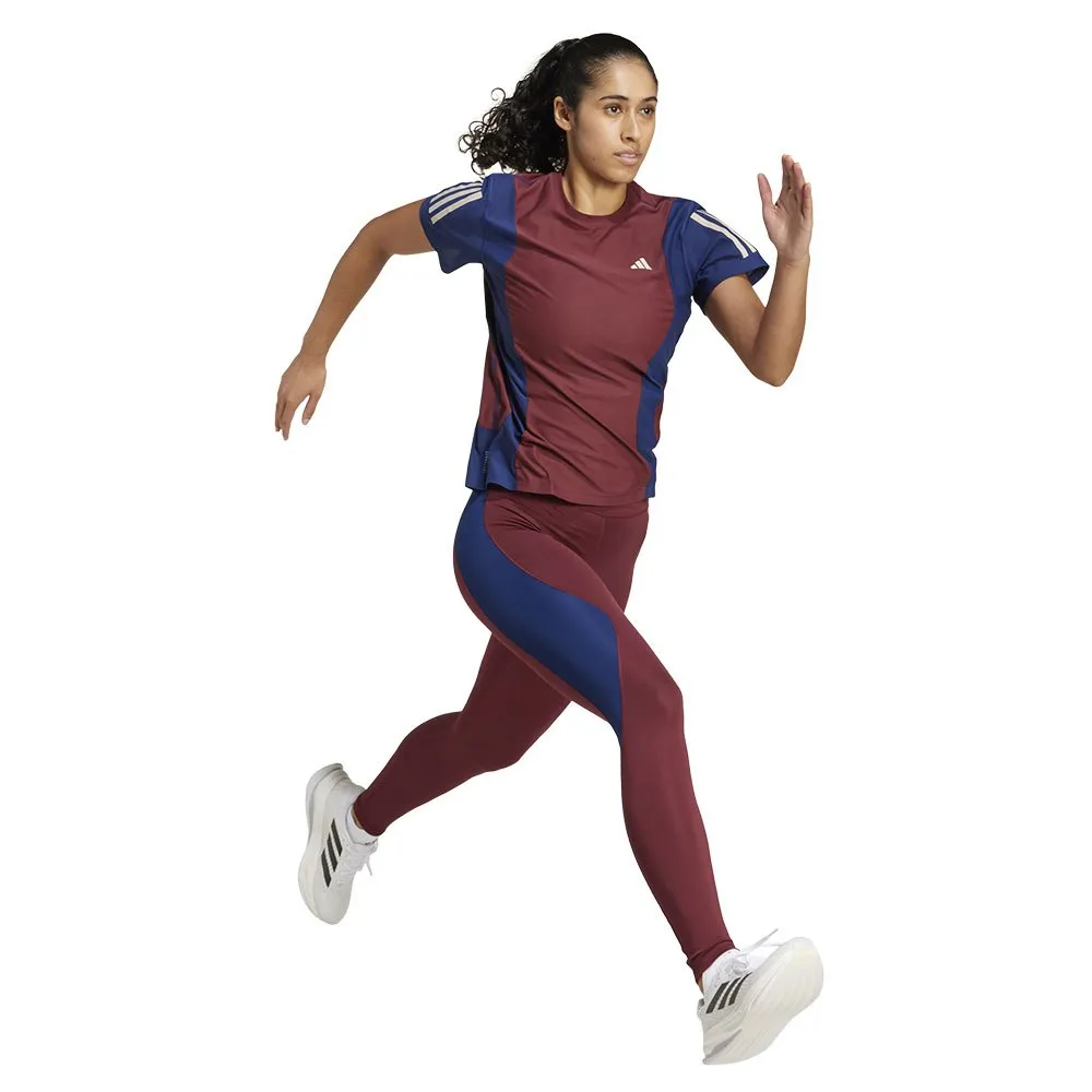 adidas Own The Run Cb Leggings female, Shadow red / dark blue adidas Own The Run Cb Leggings female, Shadow red / dark blue