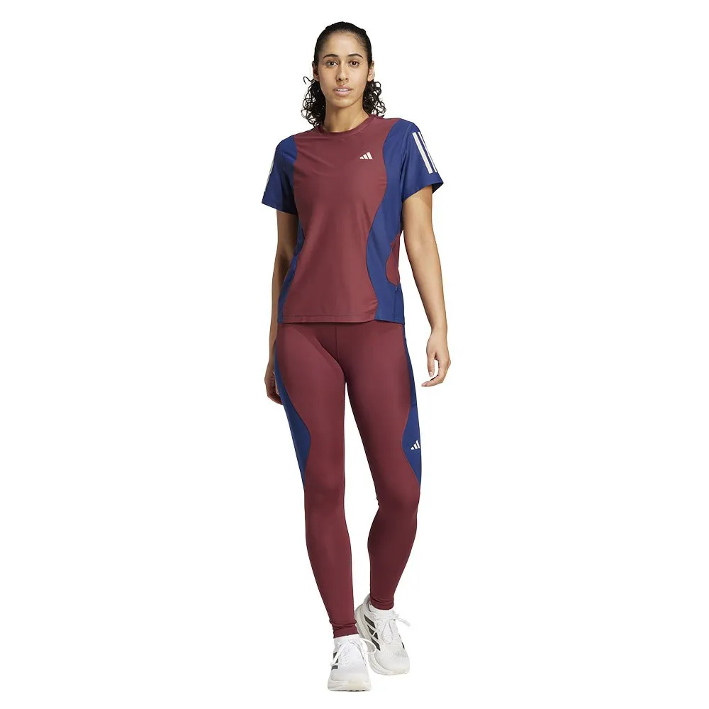 adidas Own The Run Cb Leggings female, Shadow red / dark blue adidas Own The Run Cb Leggings female, Shadow red / dark blue