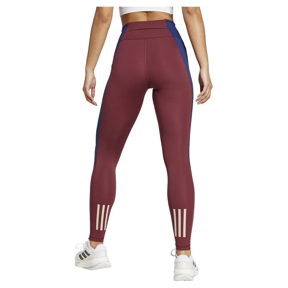adidas Own The Run Cb Leggings female, Shadow red / dark blue adidas Own The Run Cb Leggings female, Shadow red / dark blue