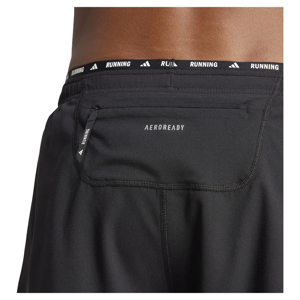 adidas Own The Run Essentials 3 Stripes 7´´ Shorts male, Black / acid mint / bright blue adidas Own The Run Essentials 3 Stripes 7´´ Shorts male, Black / acid mint / bright blue