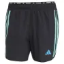 adidas Own The Run Essentials 3 Stripes 7´´ Shorts male, Black / acid mint / bright blue