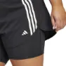 adidas Own The Run Excite 3 Stripes 2-i-1 Shorts female, Black / black