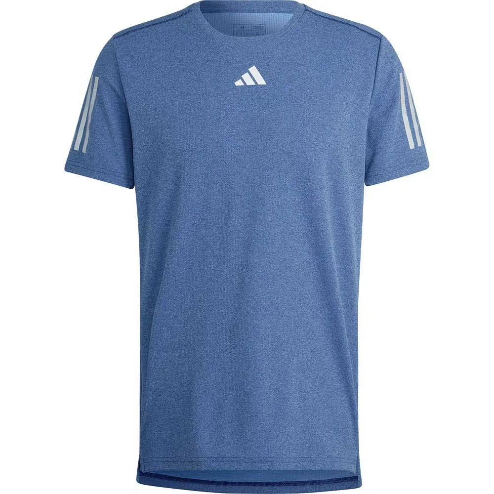adidas Own The Run Heather T-shirt Med Korta ärmar male, Dark blue melange
