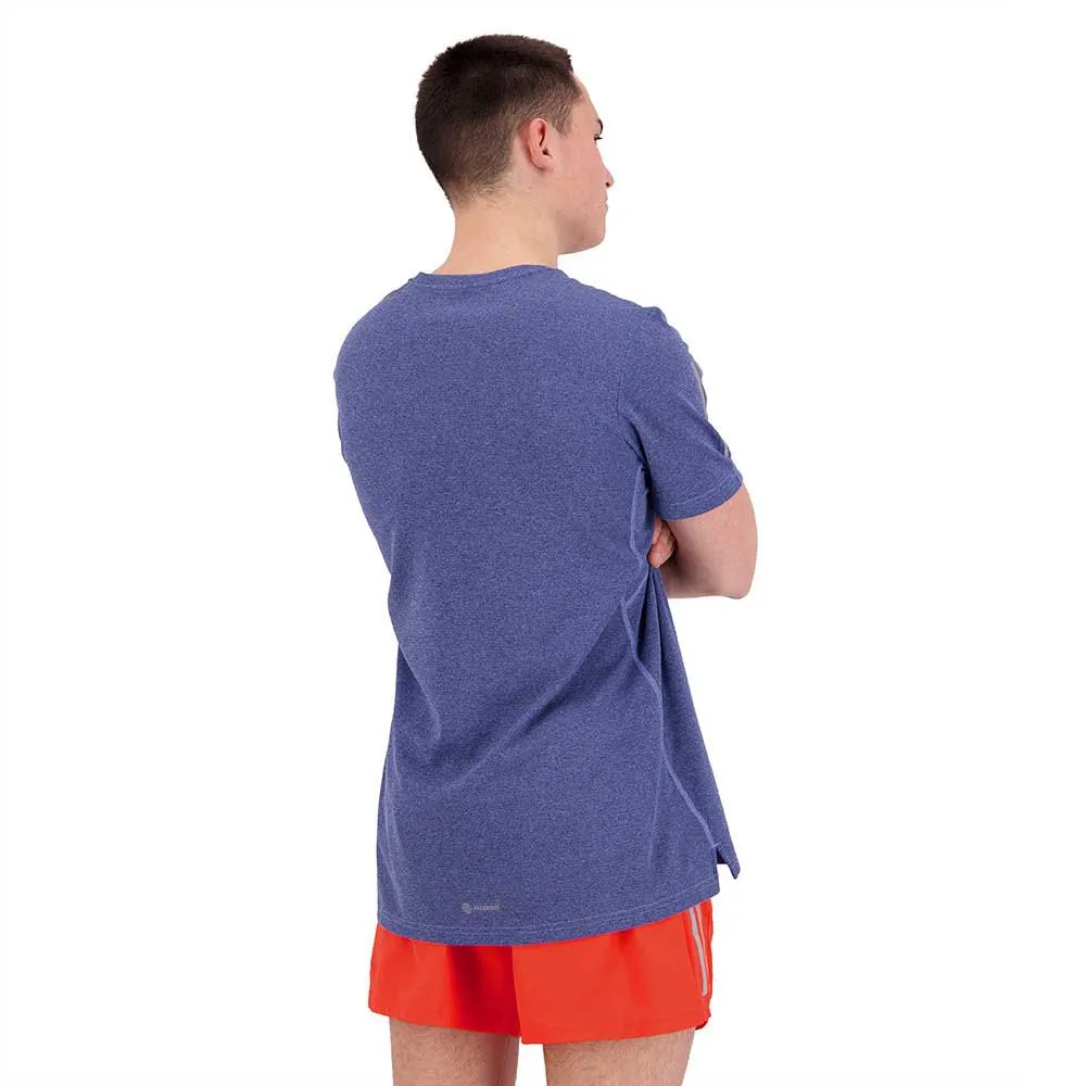 adidas Own The Run Heather T-shirt Med Korta ärmar male, Dark blue melange
