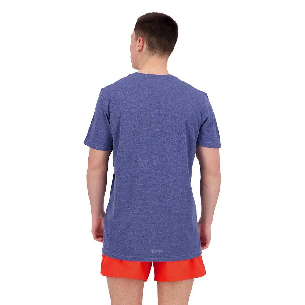 adidas Own The Run Heather T-shirt Med Korta ärmar male, Dark blue melange