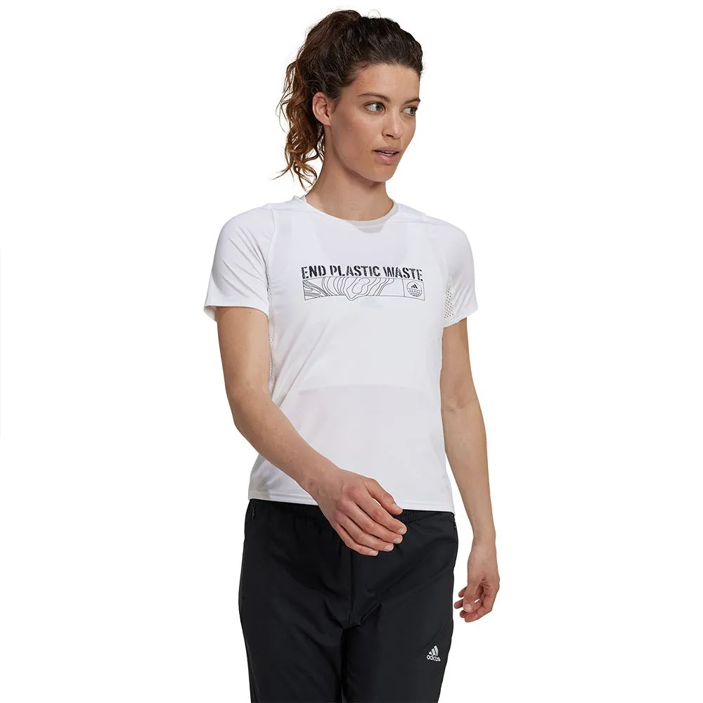 adidas Parley Run Fast T-shirt Med Korta ärmar female, White adidas Parley Run Fast T-shirt Med Korta ärmar female, White