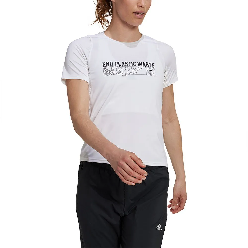 adidas Parley Run Fast T-shirt Med Korta ärmar female, White adidas Parley Run Fast T-shirt Med Korta ärmar female, White