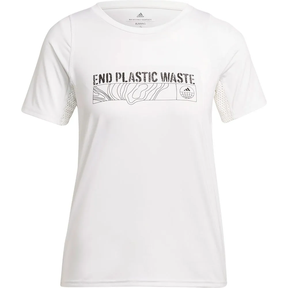 adidas Parley Run Fast T-shirt Med Korta ärmar female, White adidas Parley Run Fast T-shirt Med Korta ärmar female, White