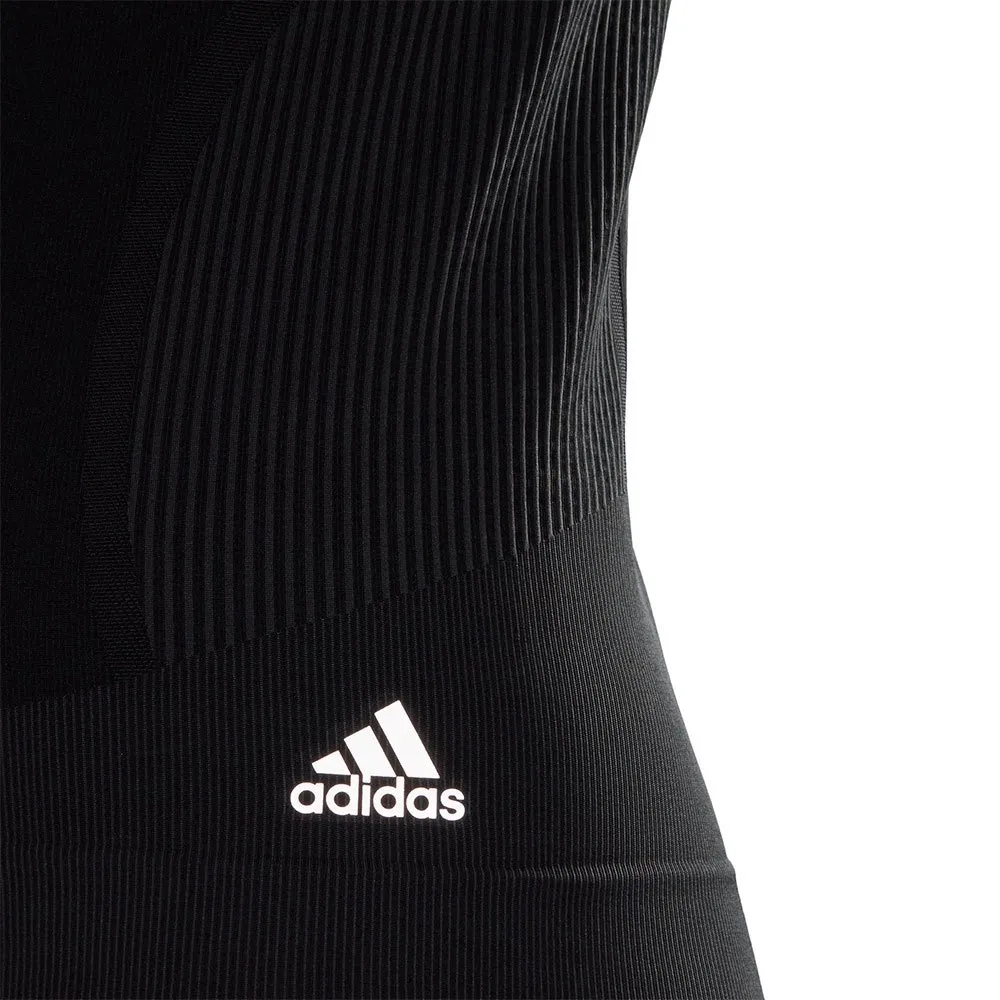 adidas Primeknit T-shirt Med Korta ärmar female, Black / dgh solid grey
