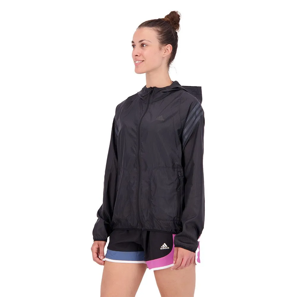 adidas Ri 3 Stripes Windbreak Jacka female, Black
