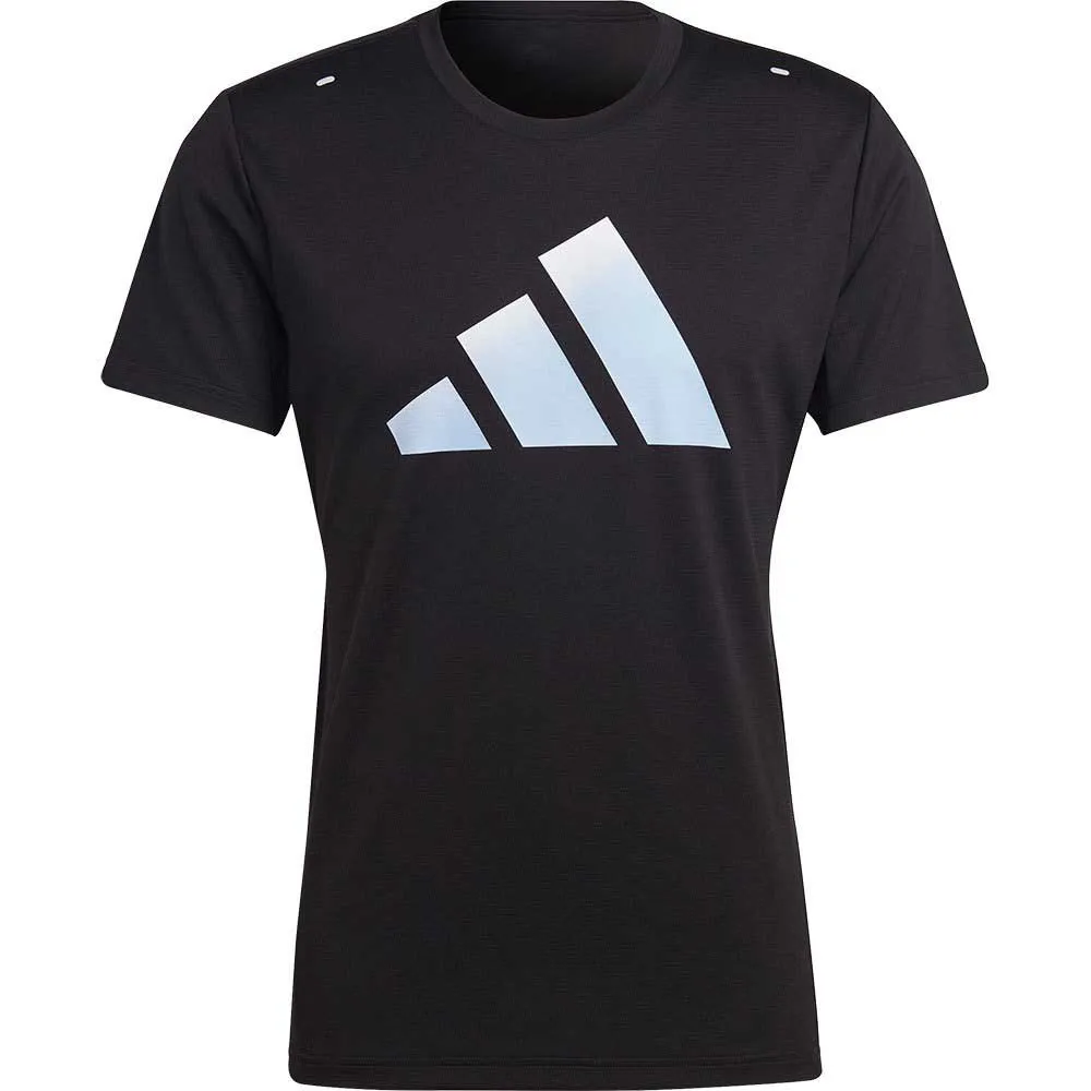adidas Run Icons 3 Bar T-shirt Med Korta ärmar male, Black adidas Run Icons 3 Bar T-shirt Med Korta ärmar male, Black
