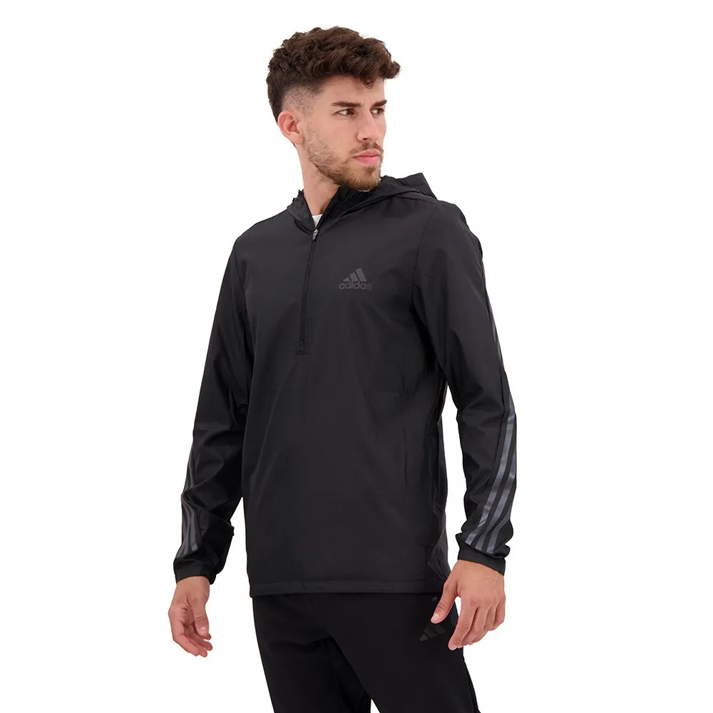 adidas Run Icons 3 Stripes Jacka male, Black adidas Run Icons 3 Stripes Jacka male, Black