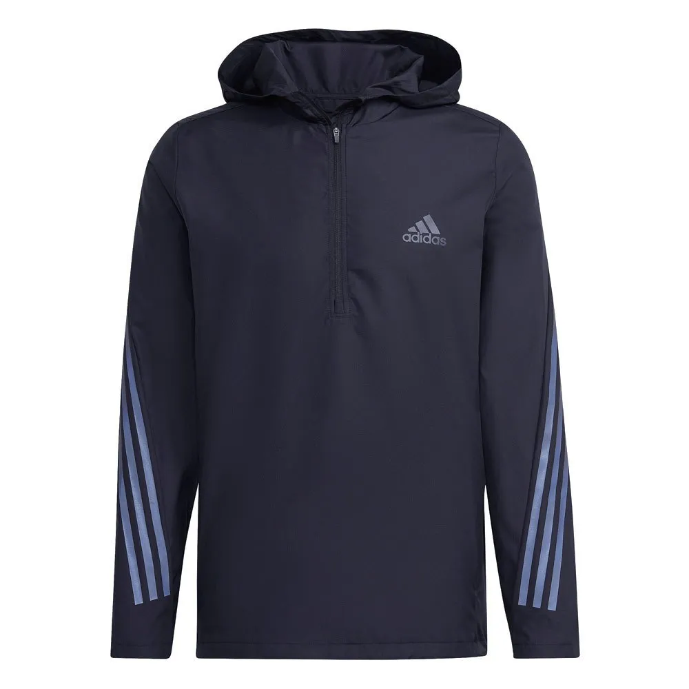 adidas Run Icons 3 Stripes Jacka male, Black adidas Run Icons 3 Stripes Jacka male, Black