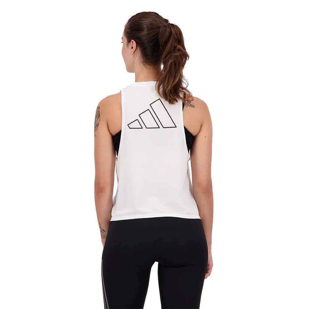 adidas Run Icons ärmlös T-shirt female, White adidas Run Icons ärmlös T-shirt female, White