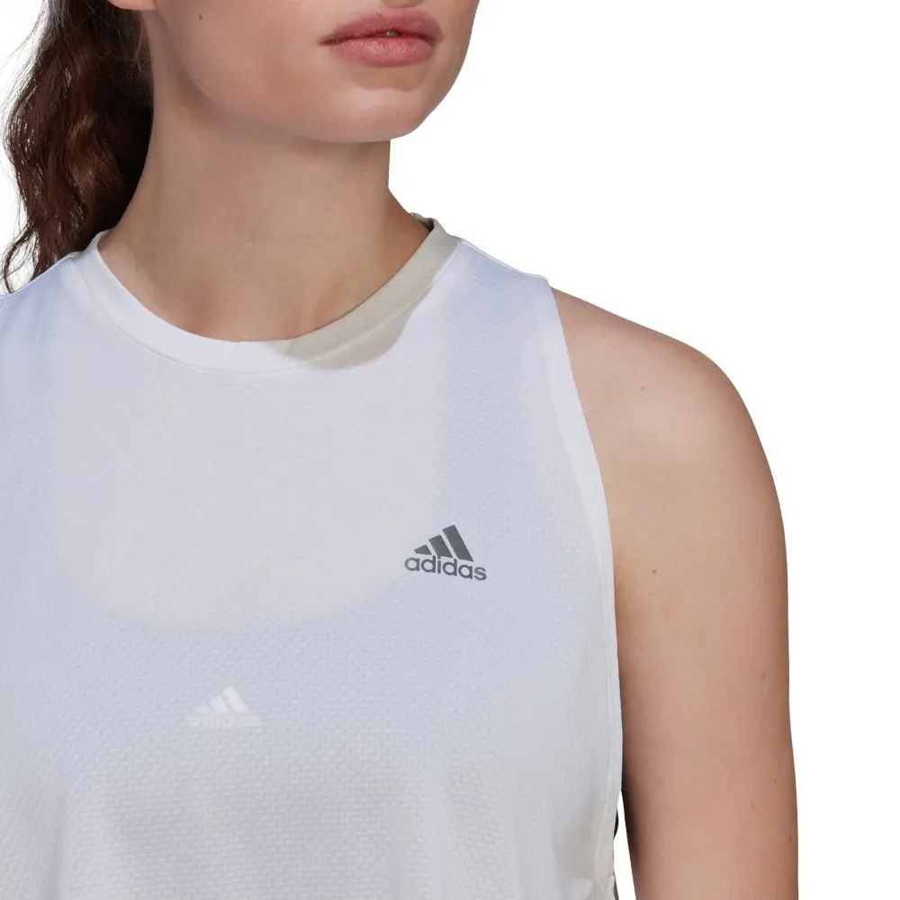 adidas Run Icons ärmlös T-shirt female, White adidas Run Icons ärmlös T-shirt female, White