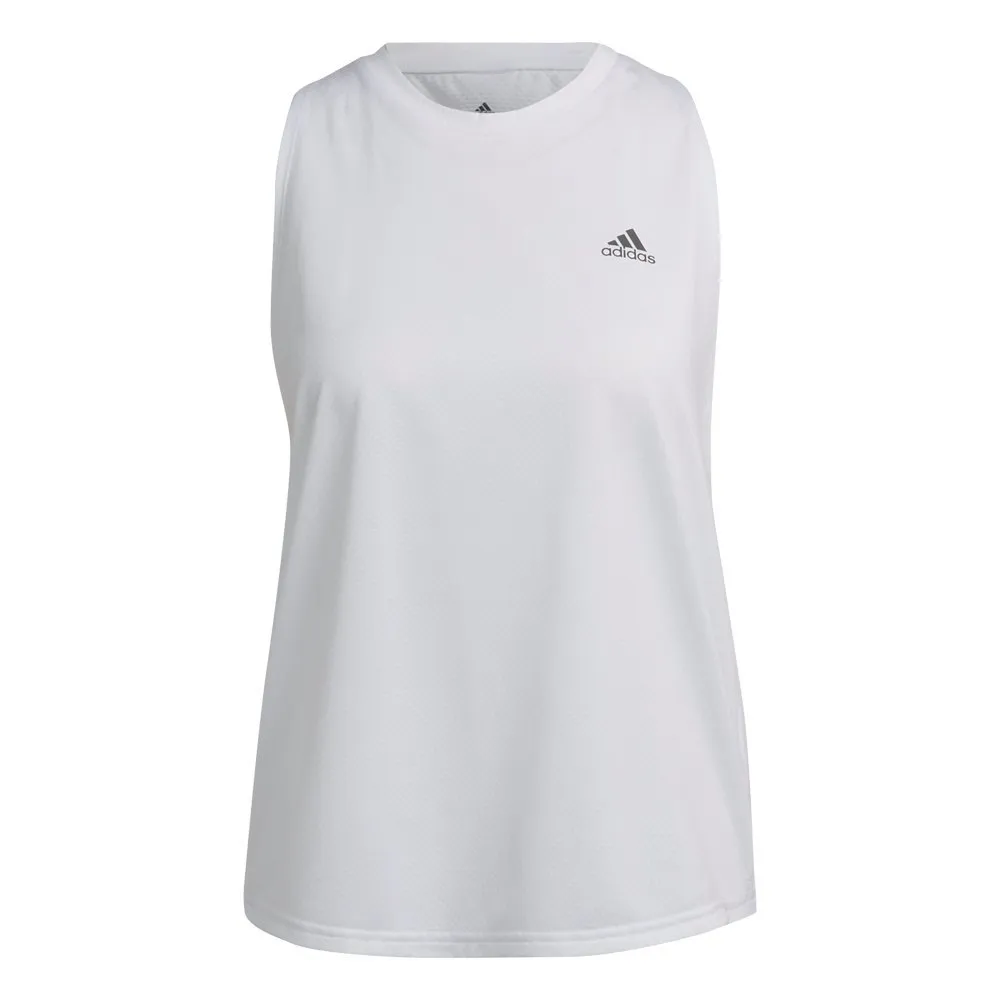 adidas Run Icons ärmlös T-shirt female, White adidas Run Icons ärmlös T-shirt female, White