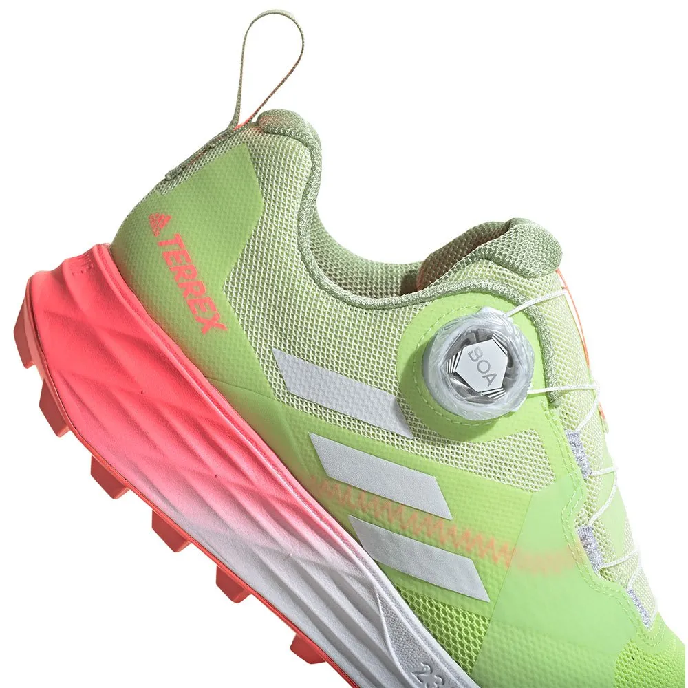 adidas Terrex Two Boa Trailskor female, Almost lime / crystal white / turbo