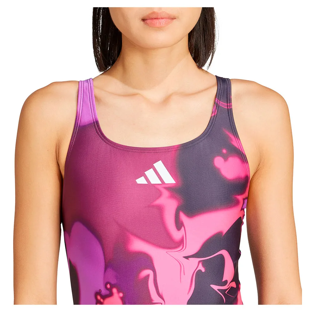 adidas Tie-dyed Graphic V-back Baddräkt female