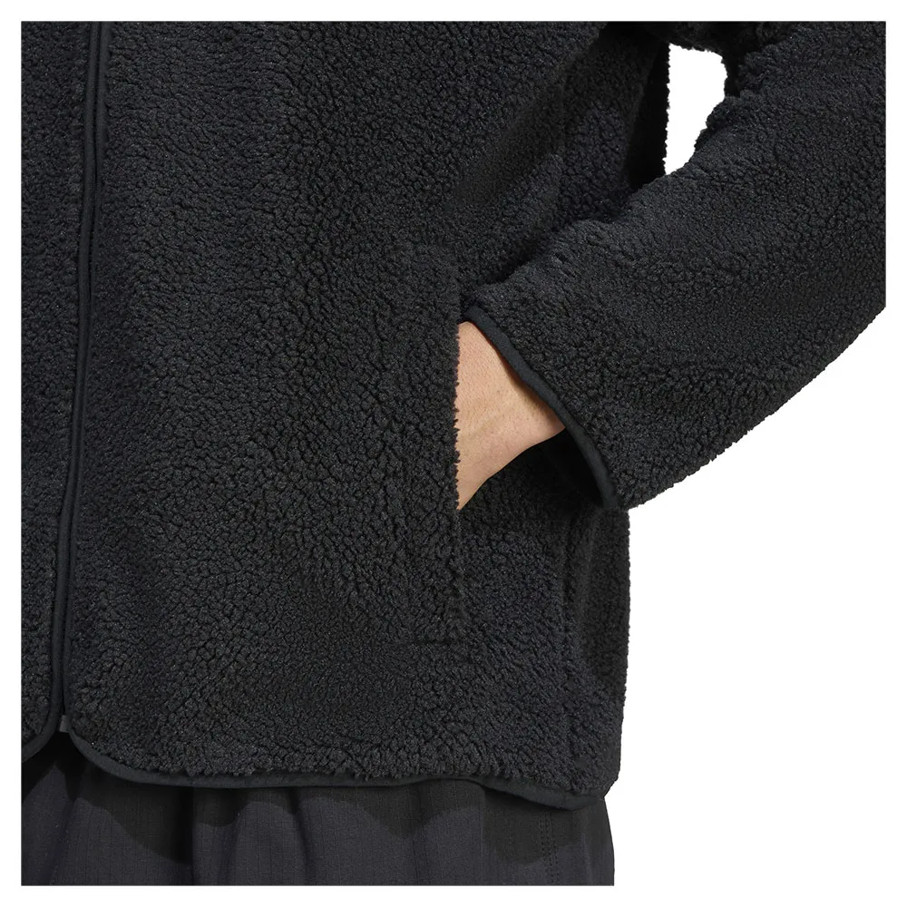 adidas Trefoil Essentials Teddy Fleecejacka Med Dragkedja