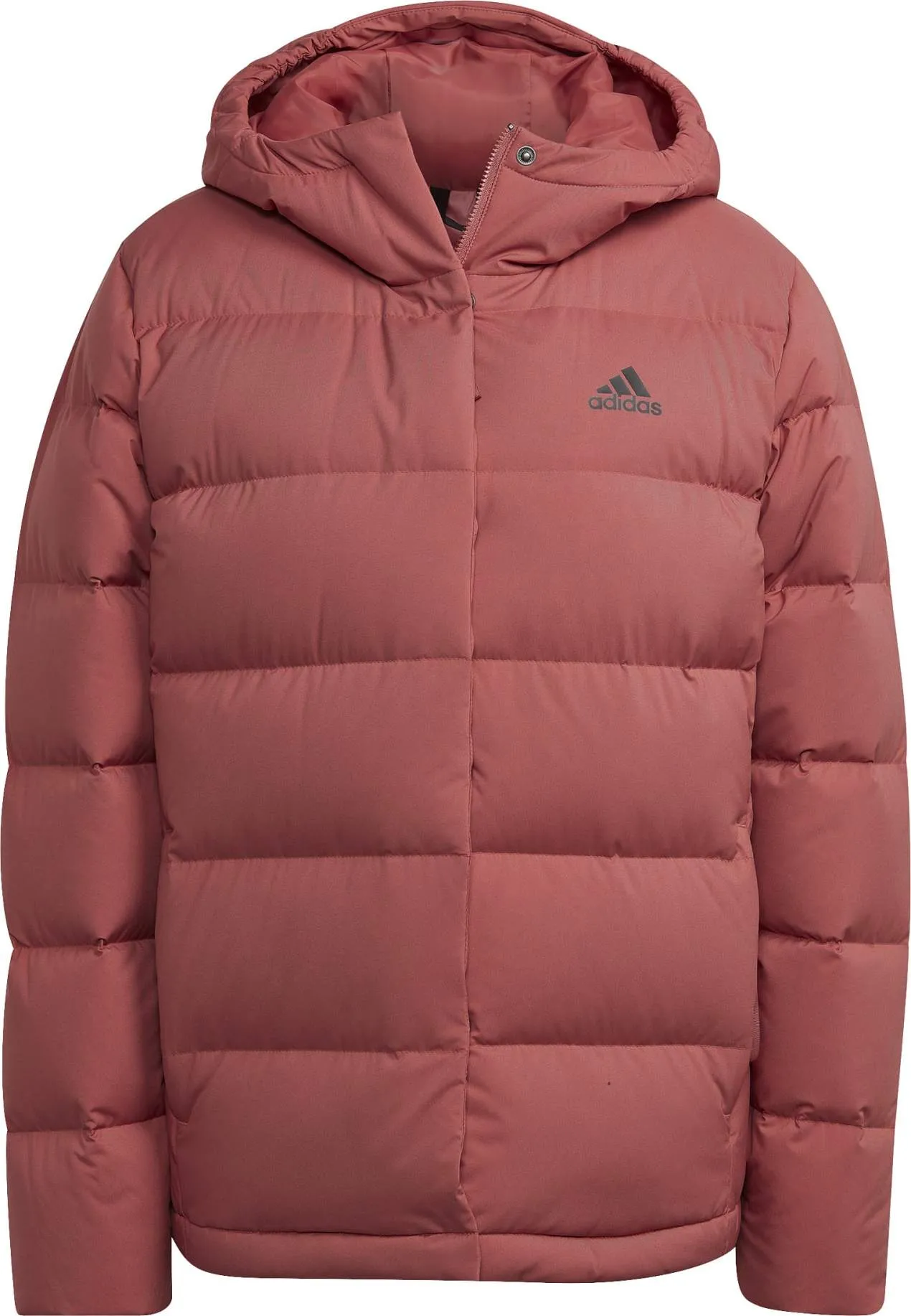 adidas Women's Helionic Hooded Down Jacket, Wonred