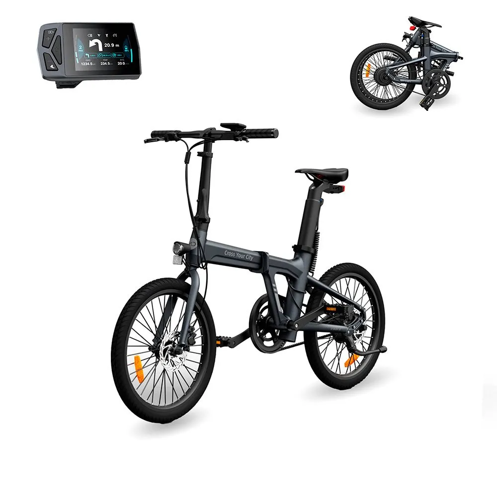 ADO A20 Air Hopvikbar Elcykel, Grey, One Size