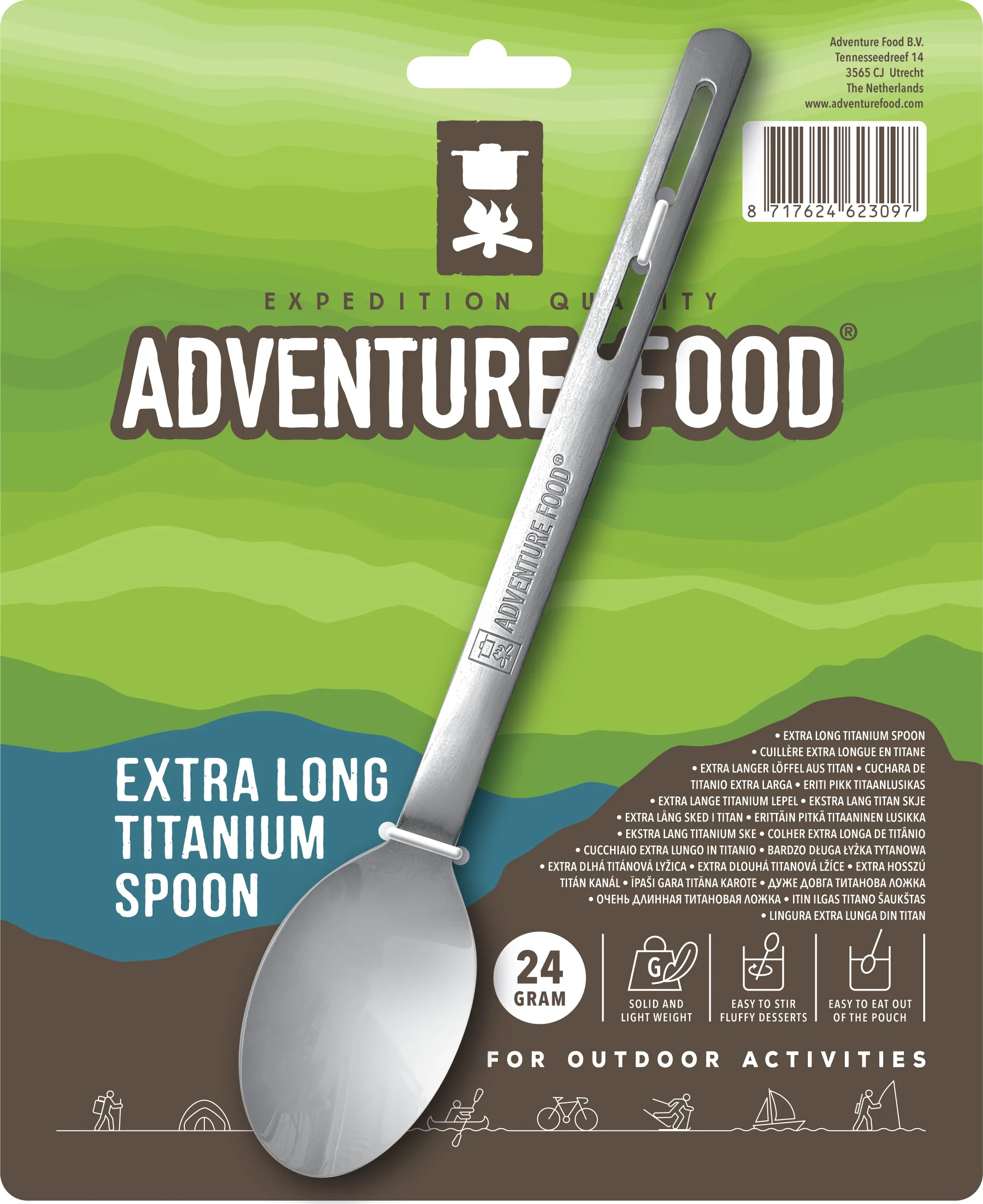 Adventure Food Titanium Spoon, Nocolour, One Size