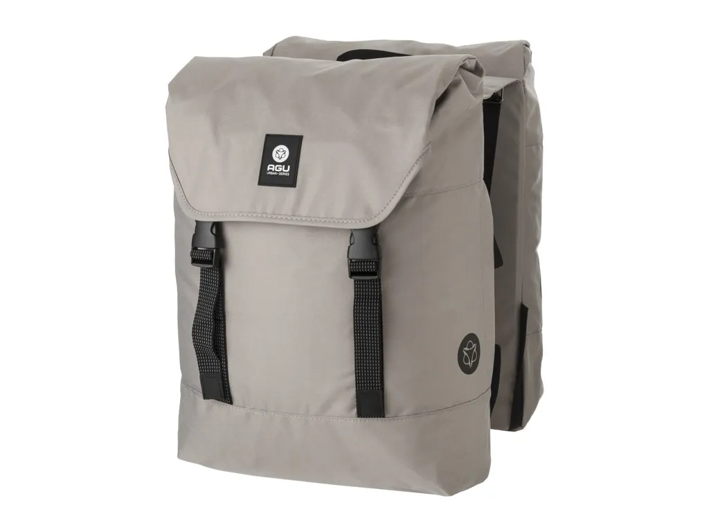 AGU DWR Double Urban cykelväska 2 x 17L grå, Grey, One Size