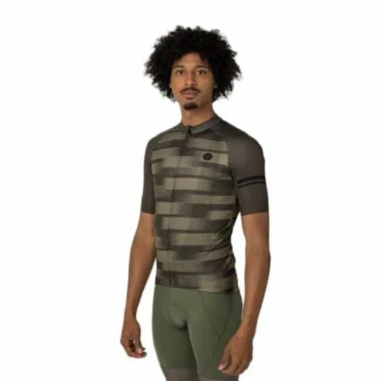 AGU Grainy Stripe Essential Korta ärmar Cykeltröja