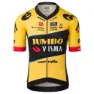 AGU Jumbo-visma Premium Replica 2023 Korta ärmar Cykeltröja, Black / yellow