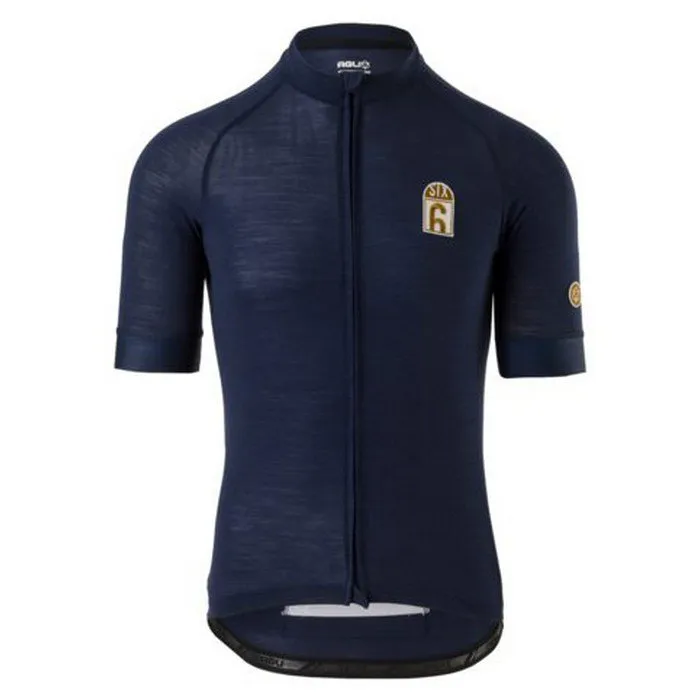 AGU Solid Merino Six6 Korta ärmar Cykeltröja, Deep blue, XL