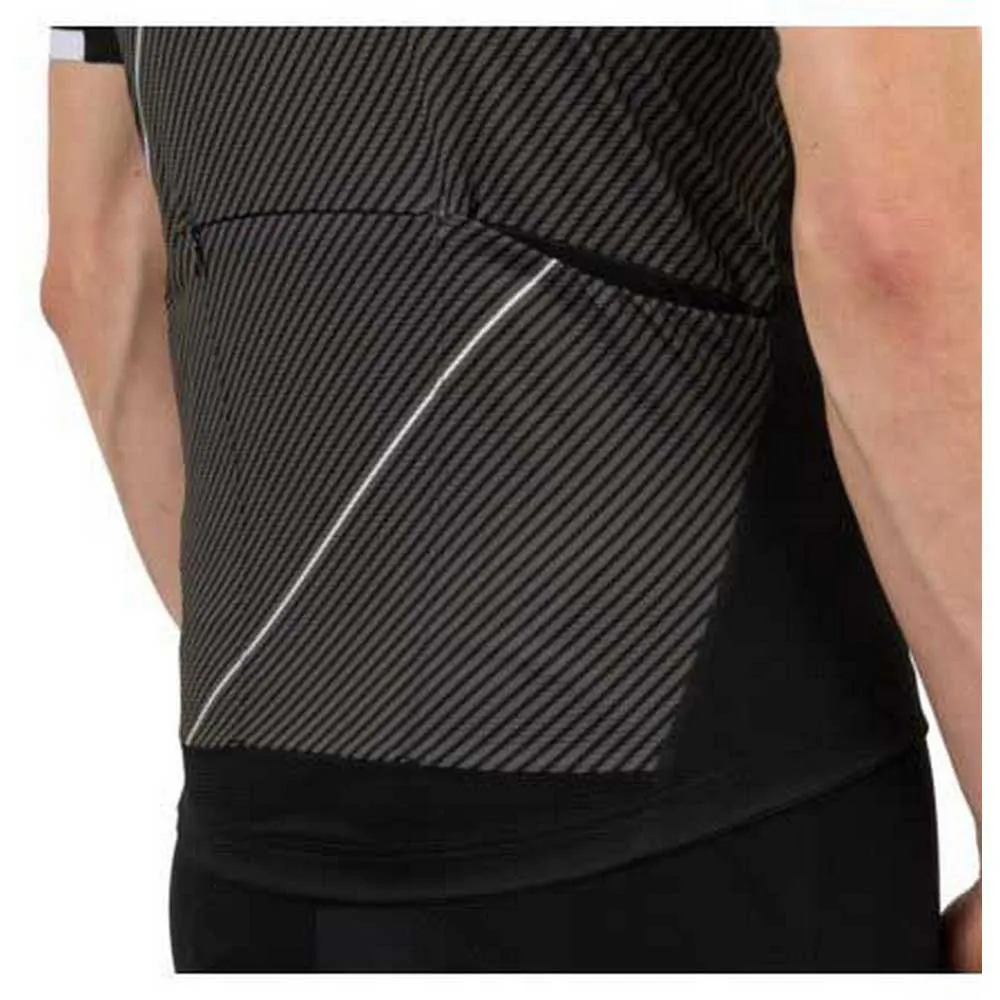 AGU Stripe Korta ärmar Cykeltröja, Black / grey, M