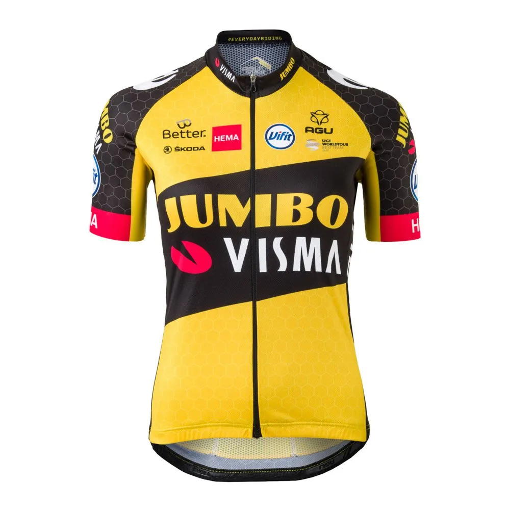 AGU Team Jumbo-visma 2021 Replica Korta ärmar Cykeltröja, Yellow AGU Team Jumbo-visma 2021 Replica Korta ärmar Cykeltröja, Yellow