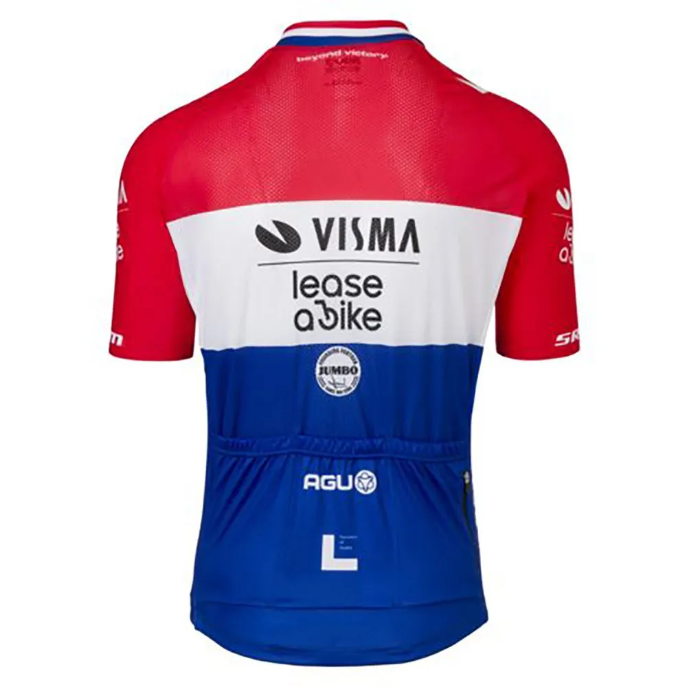 AGU Visma | Lease A Bike Replica Dutch Champion 2024 Korta ärmar Cykeltröja