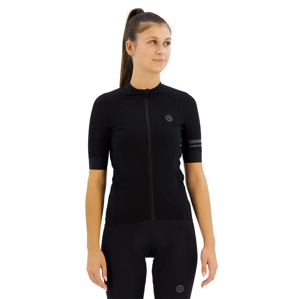 AGU Woven Premium Korta ärmar Cykeltröja, Black, XS