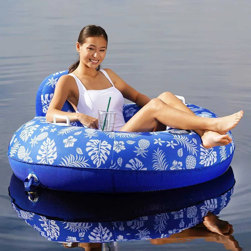 Aguapro Supreme Lake Tube Badmadrass unisex, Blue / white, 122cm