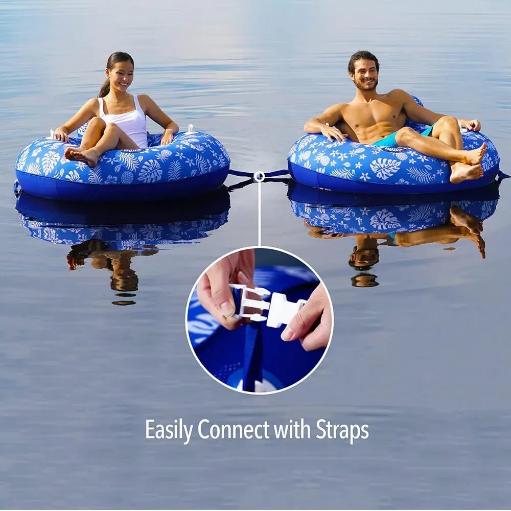 Aguapro Supreme Lake Tube Badmadrass unisex, Blue / white, 122cm