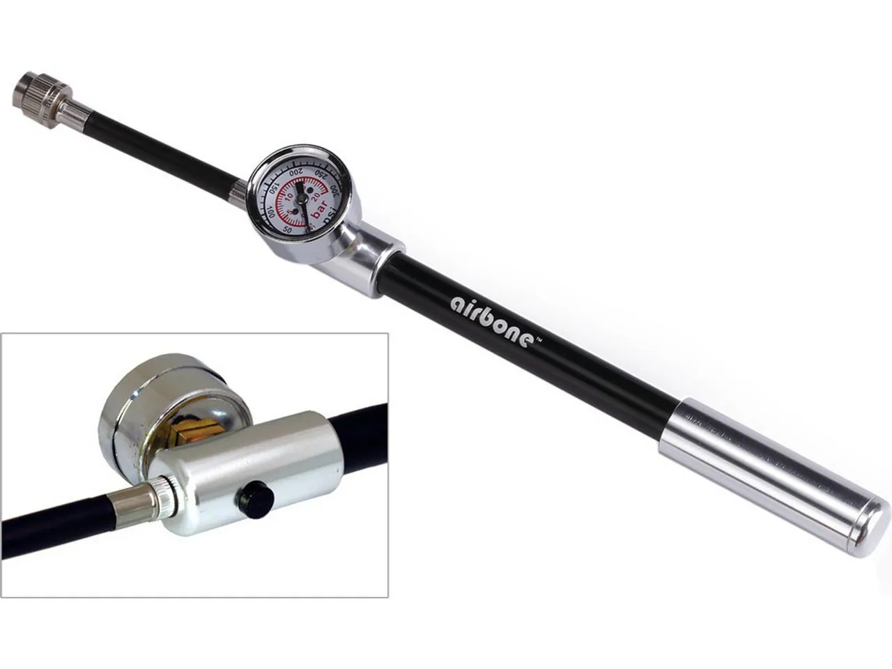 airbone Shock Pump ZT-802 Dämpferpumpe, Black, 300psi airbone Shock Pump ZT-802 Dämpferpumpe, Black, 300psi