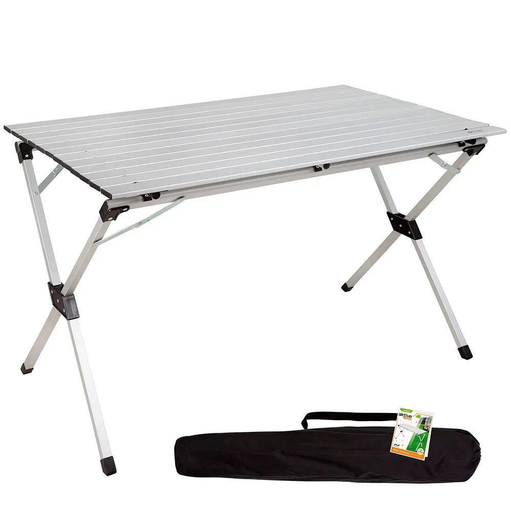 Aktive 110x70x70 Cm Aluminium Folding Bord, Aluminium, One Size