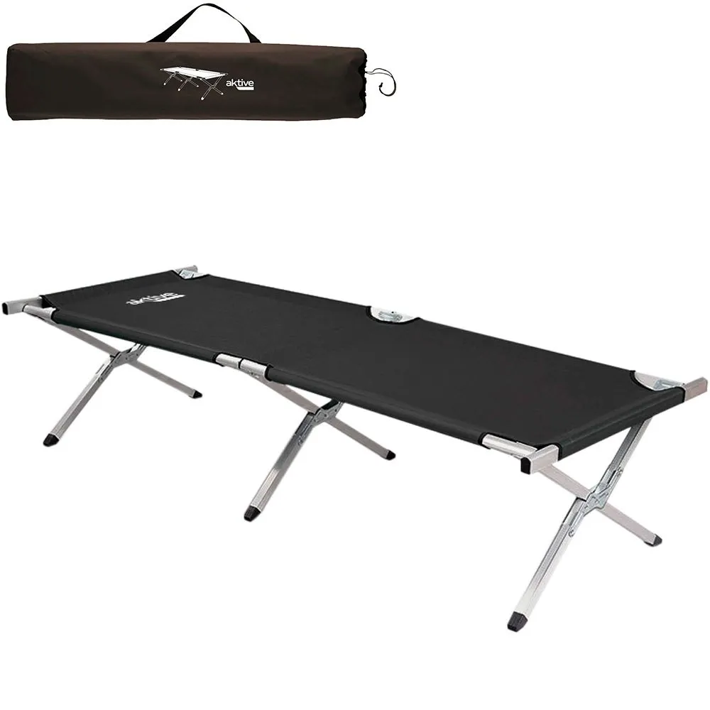 Aktive 190x64 Cm Camping Säng, Black, One Size