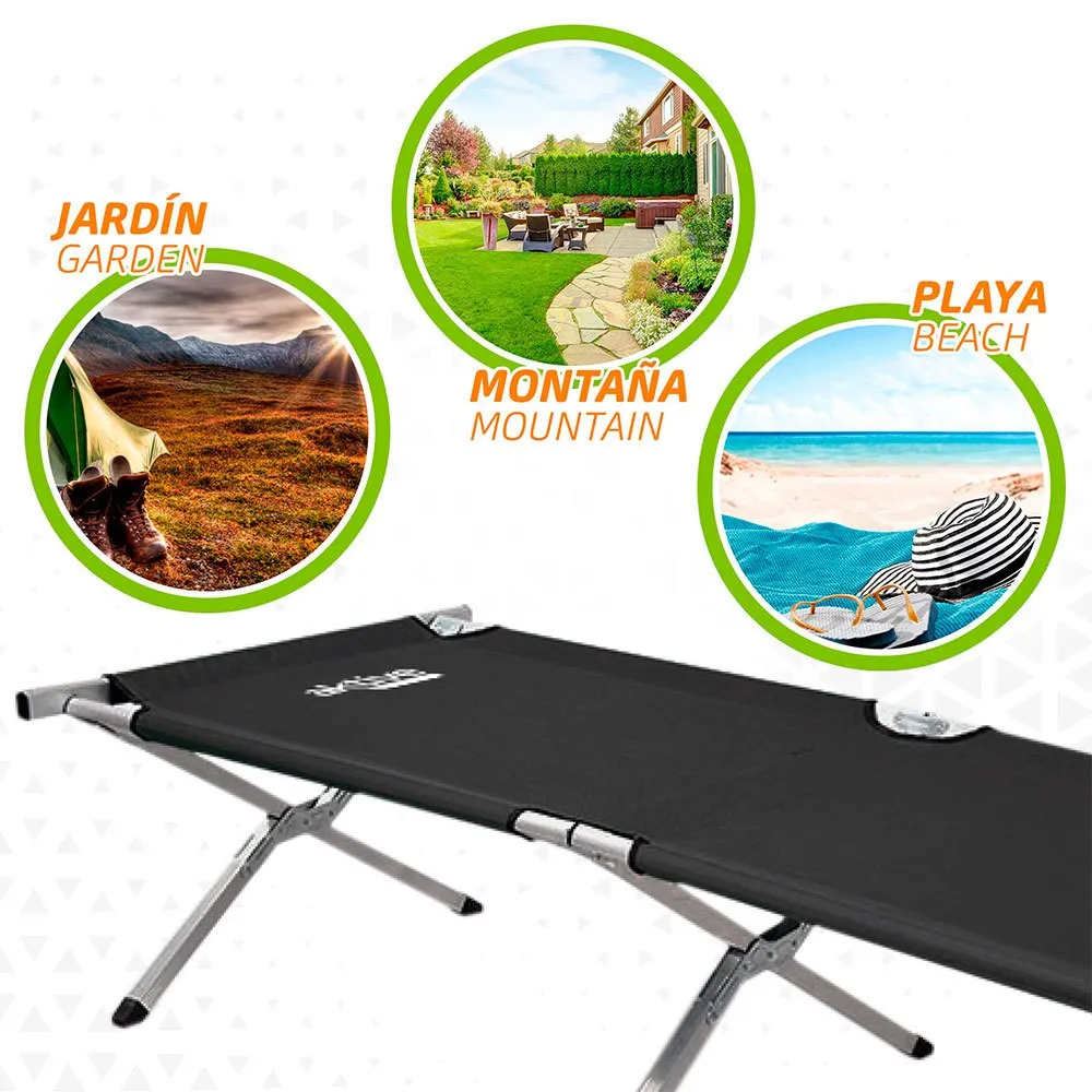 Aktive 190x64 Cm Camping Säng, Black, One Size