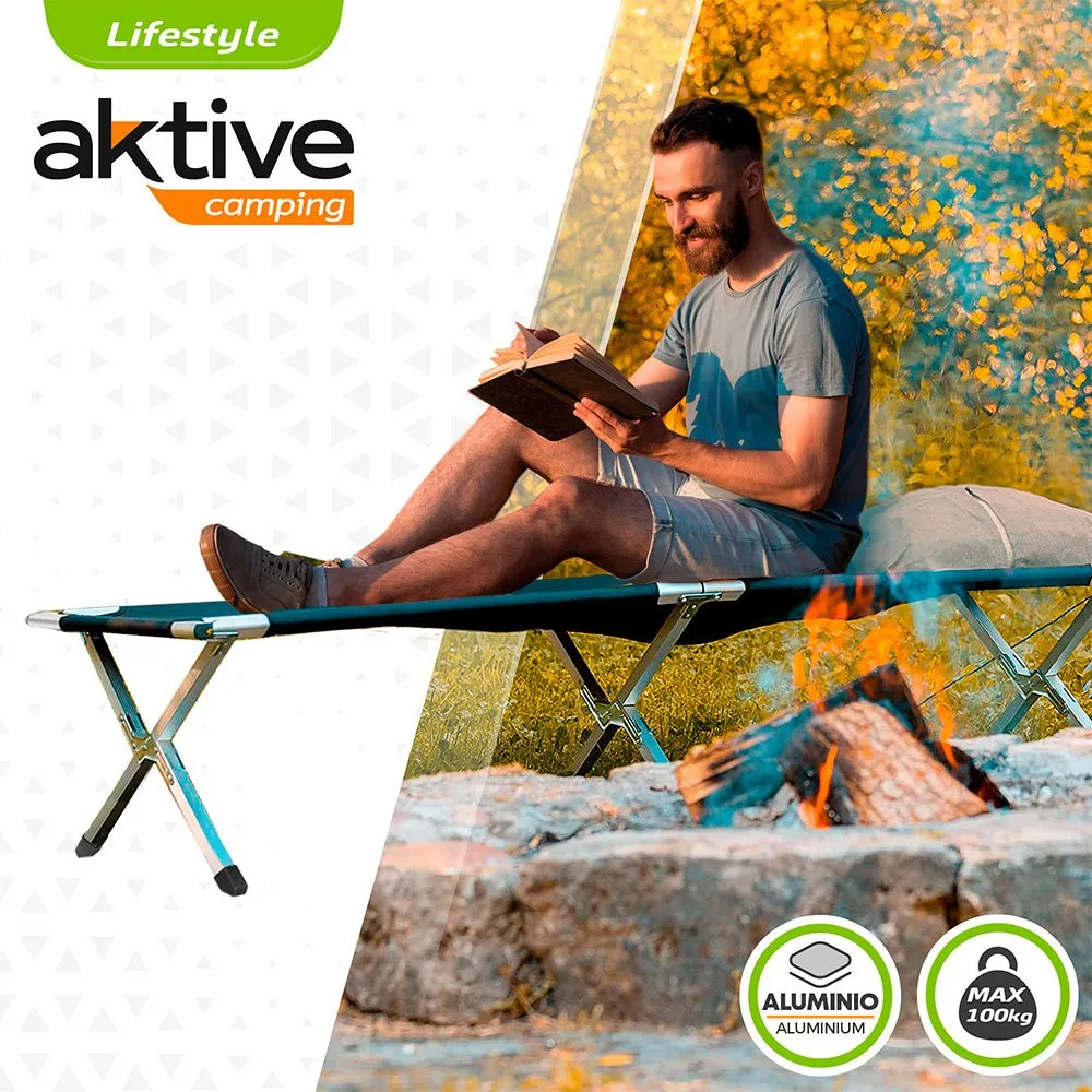 Aktive 190x64 Cm Camping Säng, Black, One Size
