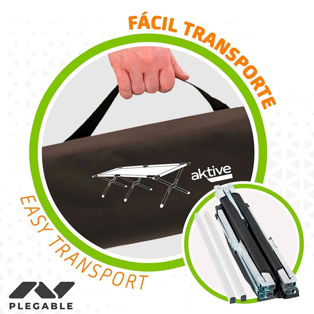 Aktive 190x64 Cm Camping Säng, Black, One Size