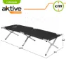 Aktive 190x64 Cm Camping Säng, Black, One Size