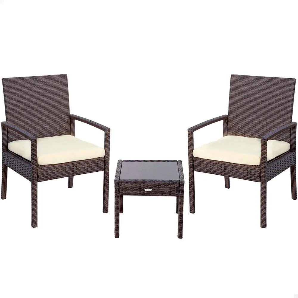 Aktive 2 Fåtöljer Med Bord unisex, Black, One Size