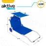 Aktive 2-i-1 Fällbar Solstol För Stranden 6x117x6 Cm unisex, Blue, One Size