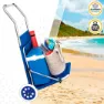 Aktive 2-i-1 Fällbar Solstol För Stranden 6x117x6 Cm unisex, Blue, One Size