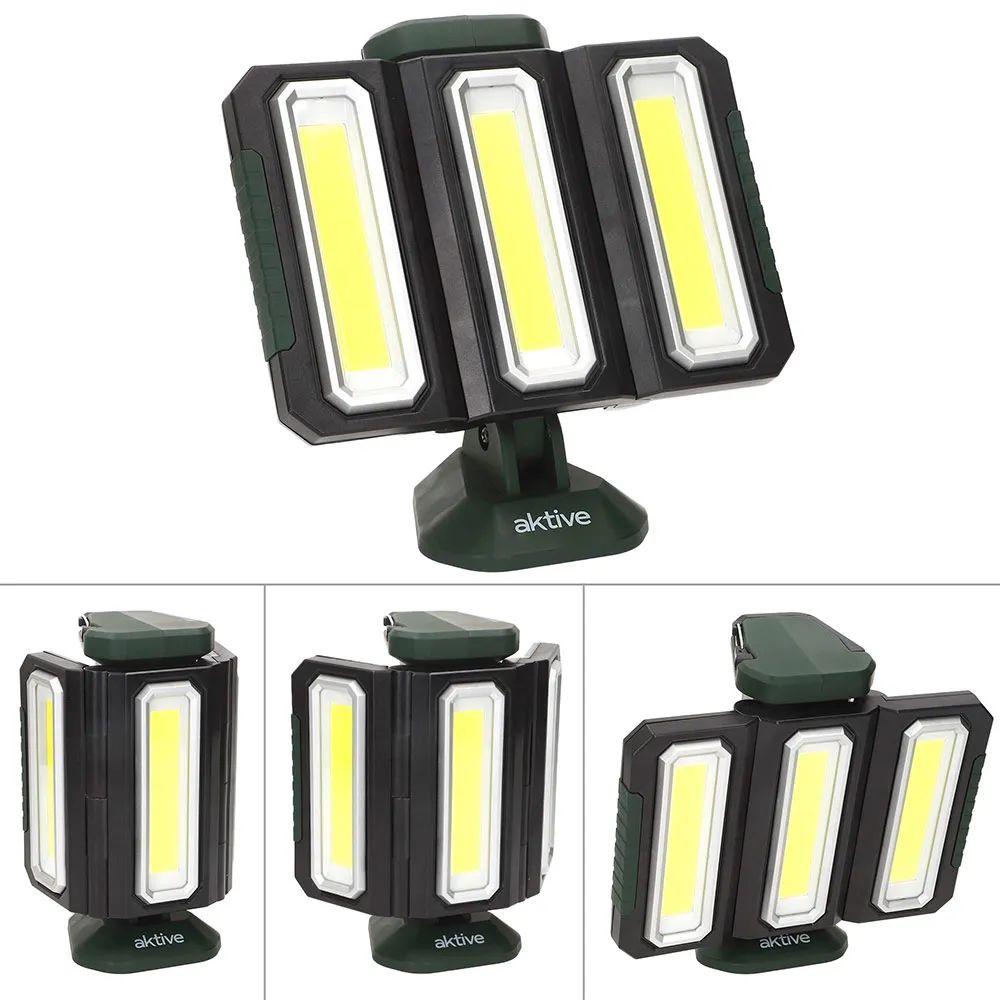 Aktive 3-i-1 61568 Trippel Utomhus-led-spotlight Usb Och Powerbank 1500 Lumens, Multicolour, One Size