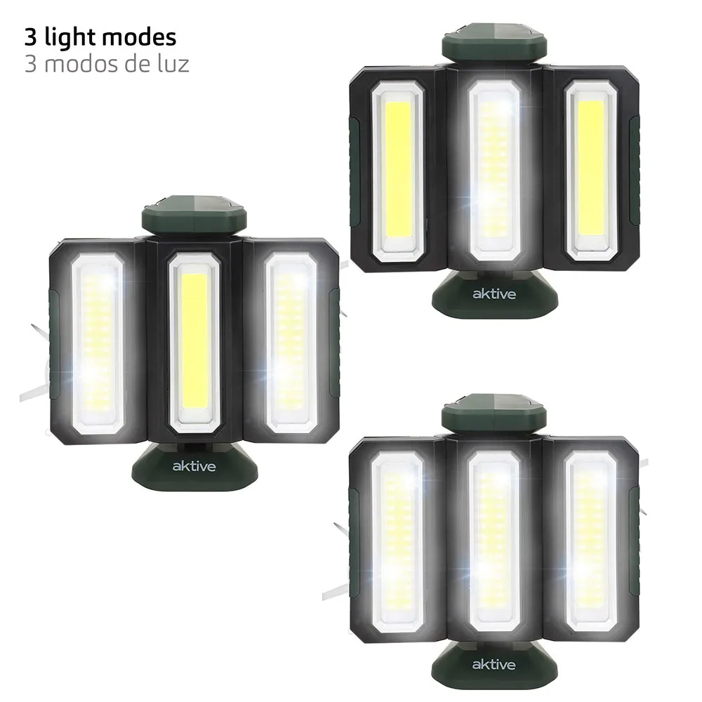 Aktive 3-i-1 61568 Trippel Utomhus-led-spotlight Usb Och Powerbank 1500 Lumens, Multicolour, One Size